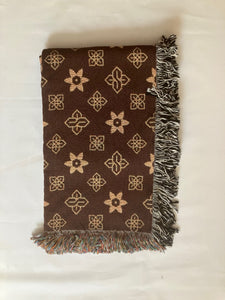 Cool S Cotton Woven Blanket Brown