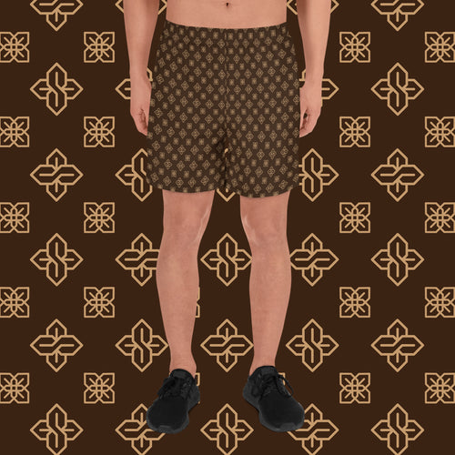 Cool S Pattern All Over Print Shorts - Style 3 Brown