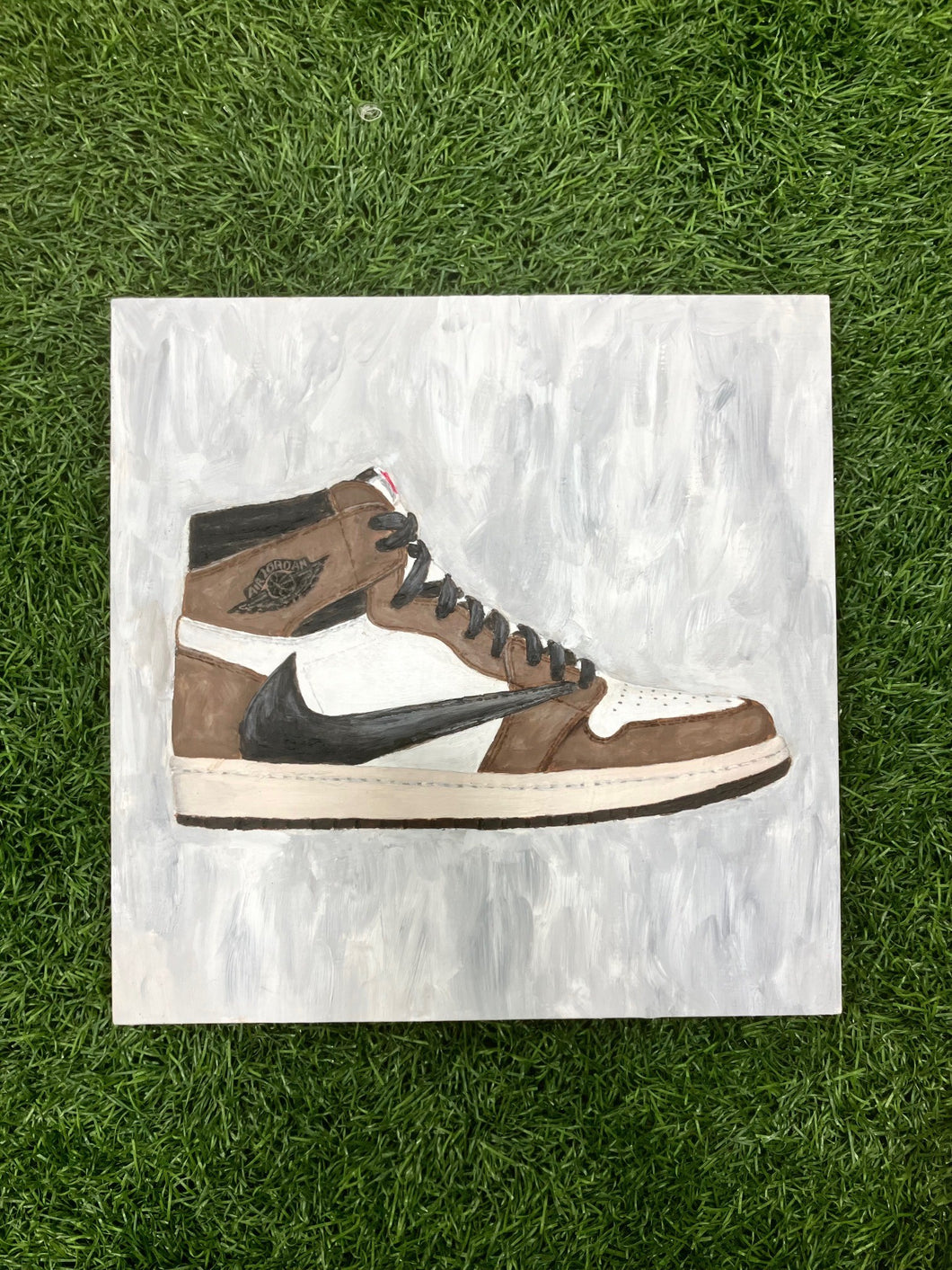 ORIGINAL PAINTING AIR JORDAN 1 TRAVIS SCOTT SNEAKER