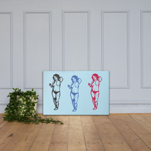 Triple Nude Painting Canvas Print