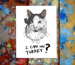 Cat Happy Thanksgiving Card