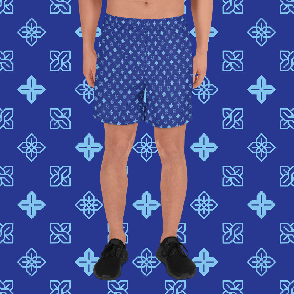 Cool S Pattern All Over Print Shorts - Style 4 Blue