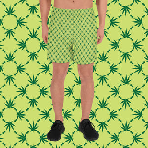 Weed Leaf All Over Print Shorts - Green