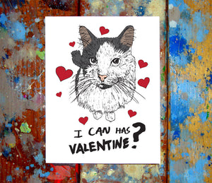 Cat Valentine Card