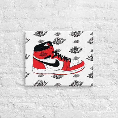 AIR JORDAN 1 CHICAGO SNEAKER ART CANVAS PRINT