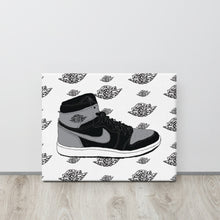 AIR JORDAN 1 SHADOW SNEAKER ART CANVAS PRINT