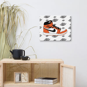 AIR JORDAN 1 SHATTERED BACKBOARD 2.0 SNEAKER ART CANVAS PRINT