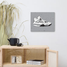 AIR JORDAN 4 CEMENT SNEAKER ART CANVAS PRINT