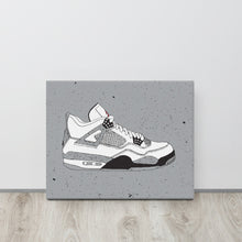 AIR JORDAN 4 CEMENT SNEAKER ART CANVAS PRINT