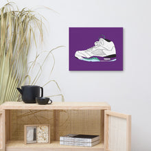 AIR JORDAN 5 GRAPE SNEAKER ART CANVAS PRINT