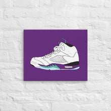 AIR JORDAN 5 GRAPE SNEAKER ART CANVAS PRINT