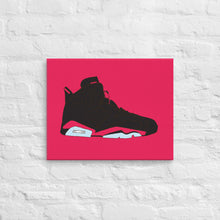 AIR JORDAN 6 BLACK INFRARED SNEAKER ART CANVAS PRINT