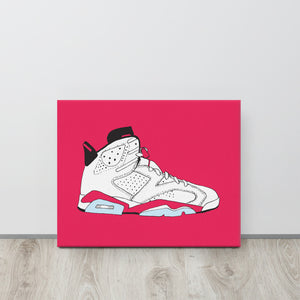 AIR JORDAN 6 WHITE INFRARED SNEAKER ART CANVAS PRINT