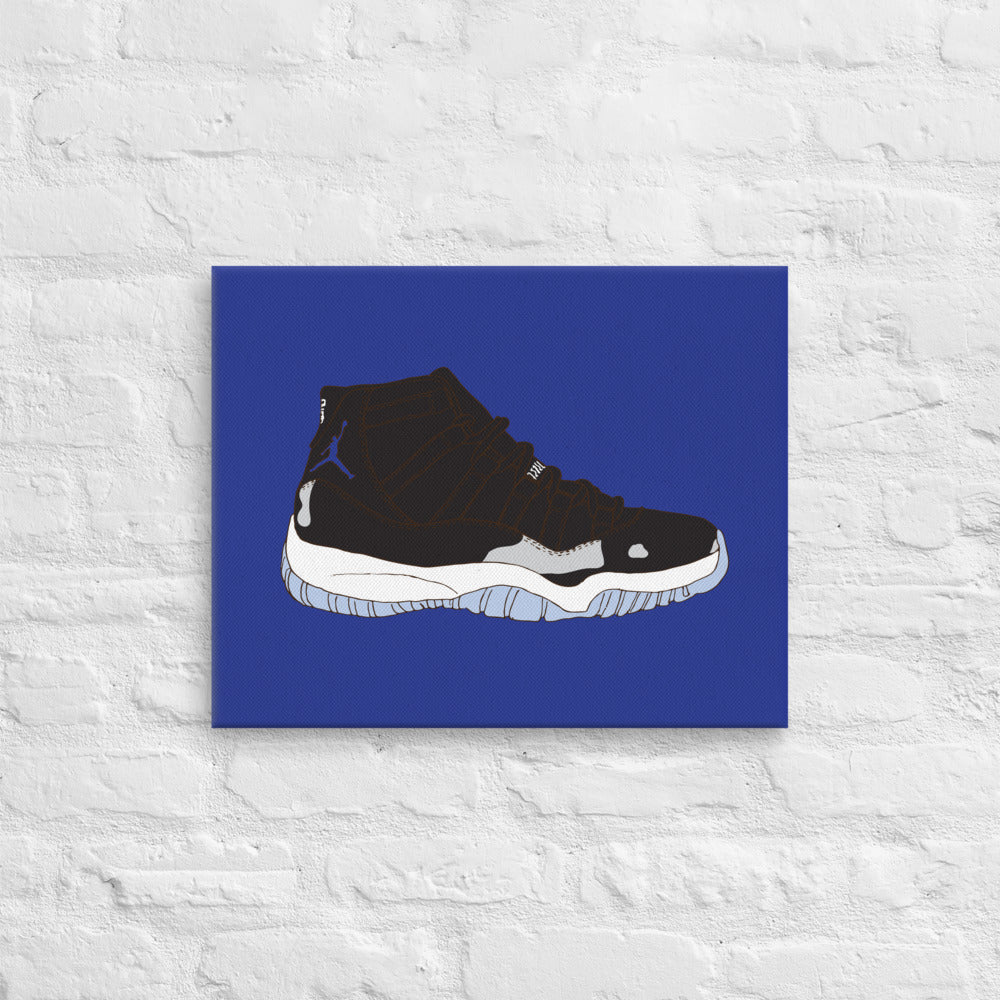 AIR JORDAN 11 SPACE JAM SNEAKER ART CANVAS PRINT