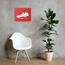 AIR JORDAN 5 FIRE RED SNEAKER ART CANVAS PRINT