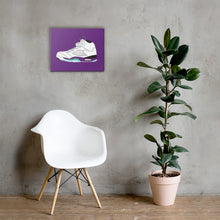 AIR JORDAN 5 GRAPE SNEAKER ART CANVAS PRINT