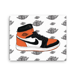 AIR JORDAN 1 SHATTERED BACKBOARD SNEAKER ART CANVAS PRINT