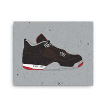 AIR JORDAN 4 BRED SNEAKER ART CANVAS PRINT