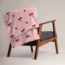Cherry All Over Print Throw Blanket