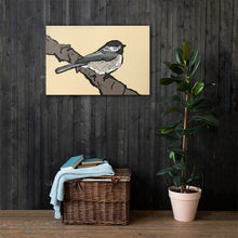 Chickadee Illustration Canvas Print