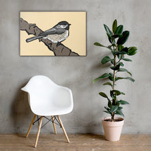 Chickadee Illustration Canvas Print