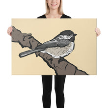 Chickadee Illustration Canvas Print