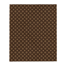 Cool S Pattern Throw Blanket - Style 3 Brown