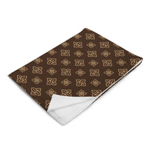 Cool S Pattern Throw Blanket - Style 3 Brown