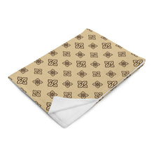 Cool S Pattern Throw Blanket - Style 2 Tan