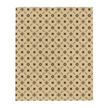 Cool S Pattern Throw Blanket - Style 5 Tan