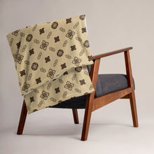Cool S Pattern Throw Blanket - Style 5 Tan