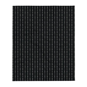 Cool S Pattern Throw Blanket - Black
