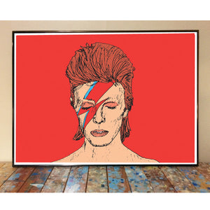 David Bowie Aladdin Sane Art Print