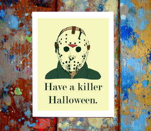 Jason Voorhees Happy Halloween Card