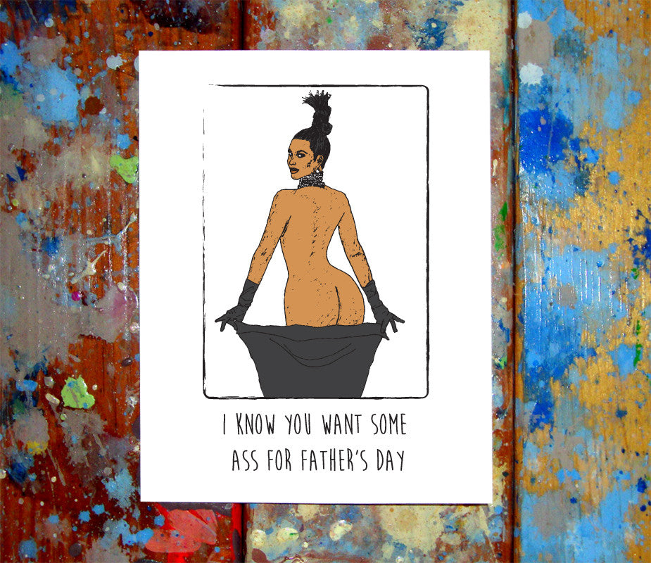 Kim Kardashian Father's Day Greeting Card