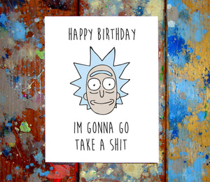 (2 Pack) Rick & Morty Birthday Greeting Cards