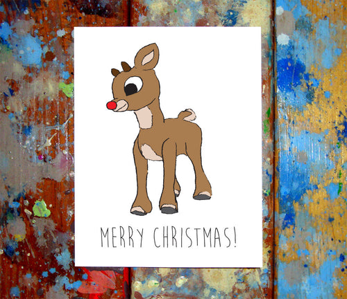 Rudolph Christmas Card